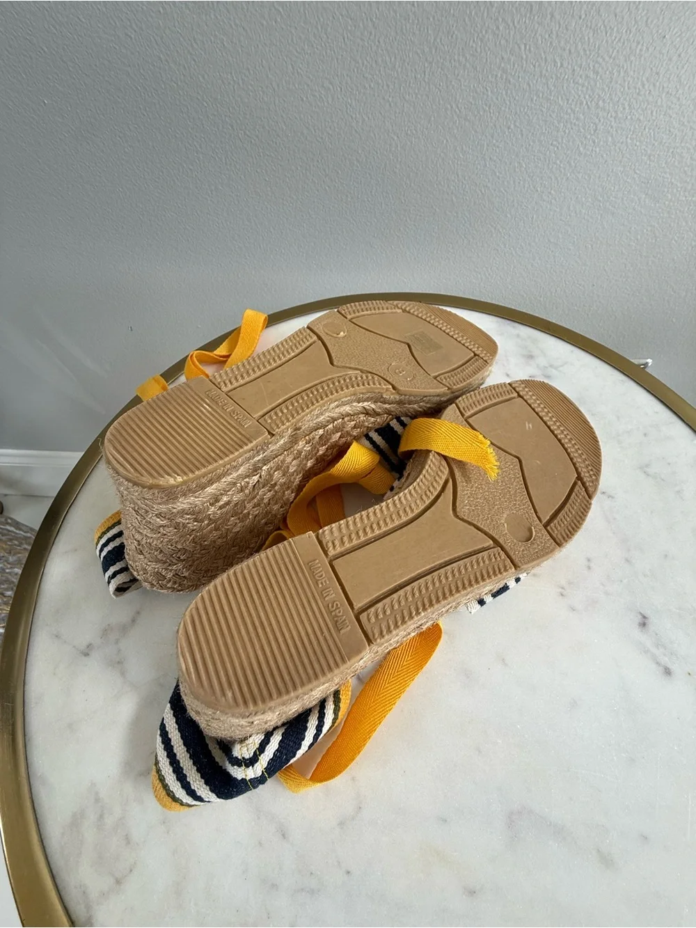 Tory Burch Espadrille Wedge Sandals with Tie Ankle